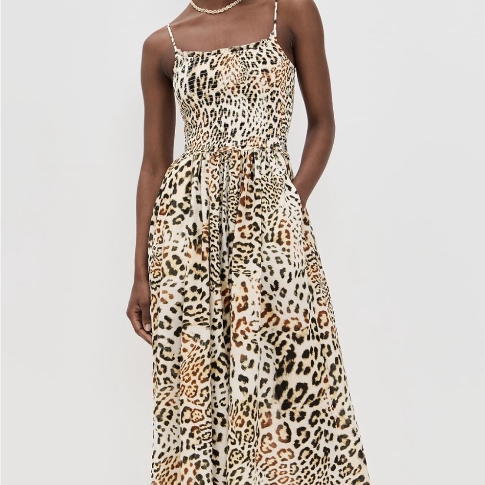 Cara Cara Leopard Print Midi Dress